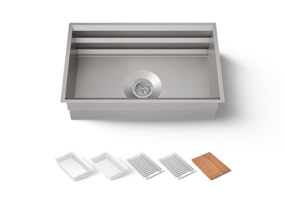 KOHLER K-23651 Prolific 29" undermount single-bowl workstation kitchen sink