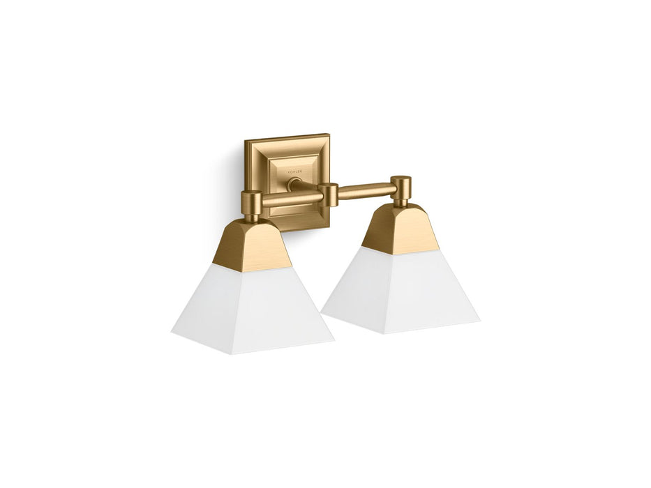 KOHLER K-23687-BA02 Memoirs Two-light sconce, moderne brushed gold