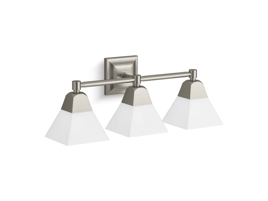 KOHLER K-23688-BA03 Memoirs Three-light sconce, brushed nickel