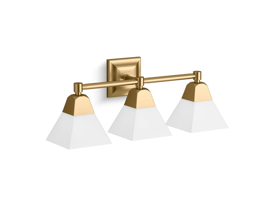 KOHLER K-23688-BA03 Memoirs Three-light sconce, moderne brushed gold