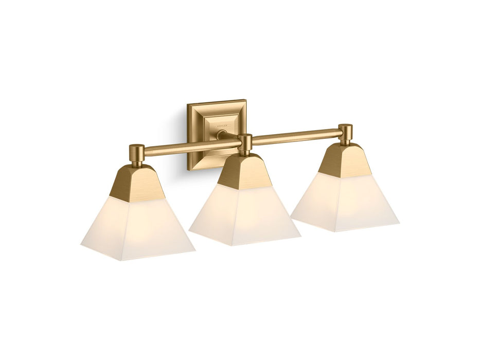 KOHLER K-23688-BA03 Memoirs Three-light sconce, moderne brushed gold - view 2