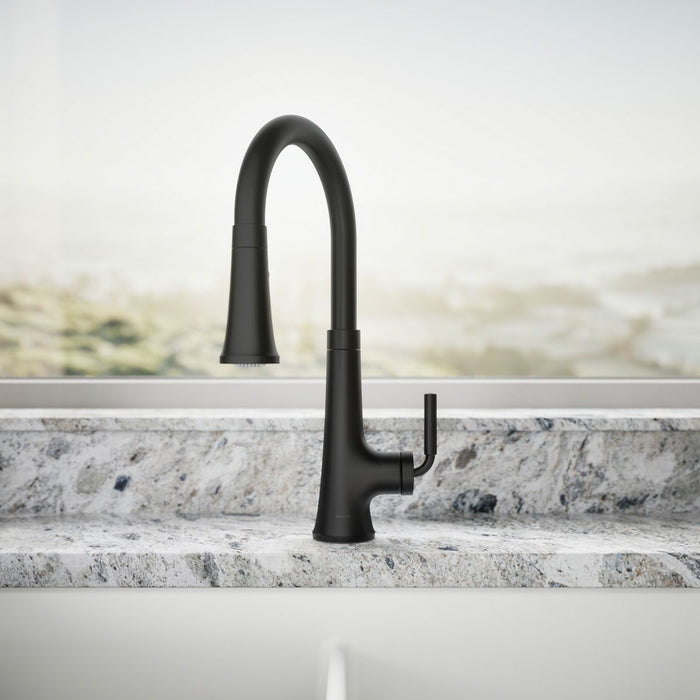 KOHLER K-23764 Tone Pull-down kitchen sink faucet with three-function sprayhead, matte black - view 4