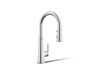 KOHLER K-23764 Tone Pull-down kitchen sink faucet with three-function sprayhead, polished chrome