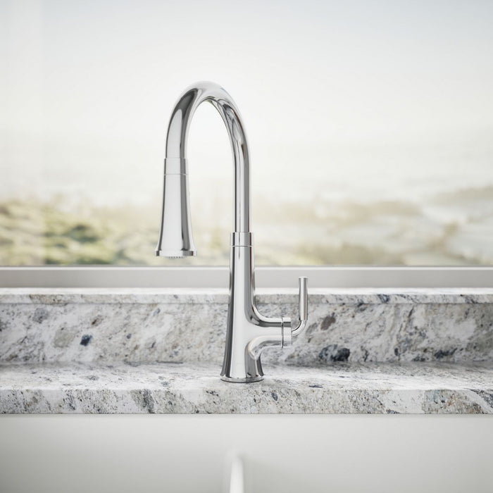 KOHLER K-23764 Tone Pull-down kitchen sink faucet with three-function sprayhead, polished chrome - view 4