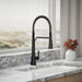 KOHLER K-23765 Tone Semi-professional pull-down kitchen sink faucet with three-function sprayhead, matte black - view 3