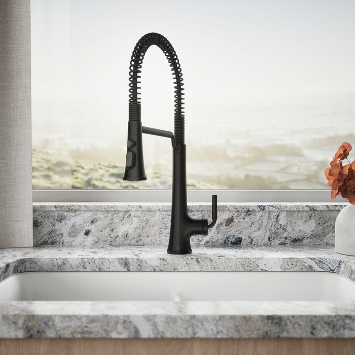 KOHLER K-23765 Tone Semi-professional pull-down kitchen sink faucet with three-function sprayhead, matte black - view 4