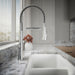 KOHLER K-23765 Tone Semi-professional pull-down kitchen sink faucet with three-function sprayhead, polished chrome - view 2