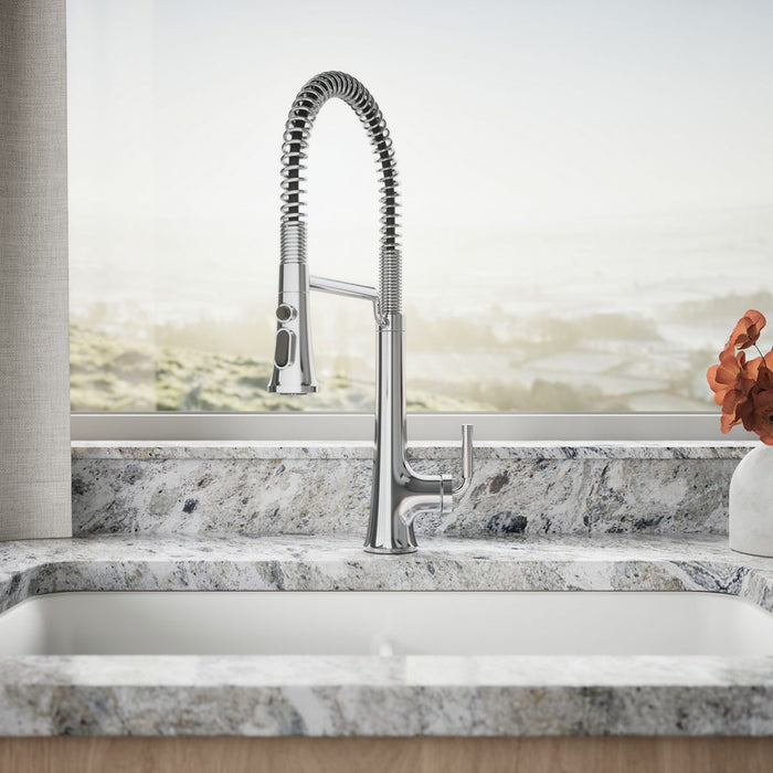KOHLER K-23765 Tone Semi-professional pull-down kitchen sink faucet with three-function sprayhead, polished chrome - view 4
