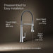 KOHLER K-23765 Tone Semi-professional pull-down kitchen sink faucet with three-function sprayhead, polished chrome - view 5