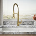 KOHLER K-23765 Tone Semi-professional pull-down kitchen sink faucet with three-function sprayhead, vibrant brushed...