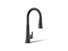 KOHLER K-23766 Tone Touchless pull-down kitchen sink faucet with three-function sprayhead, matte black