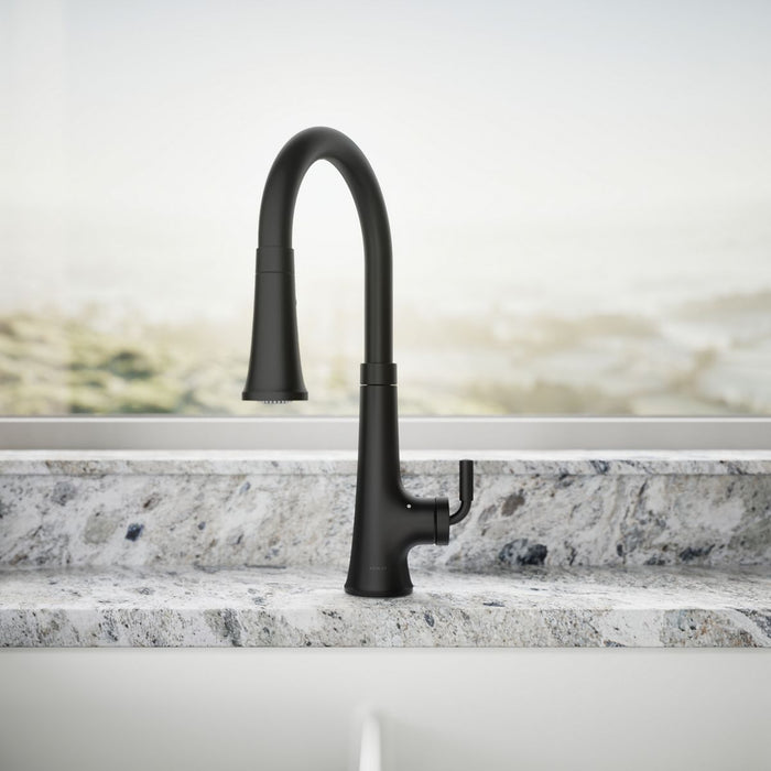 KOHLER K-23766 Tone Touchless pull-down kitchen sink faucet with three-function sprayhead, matte black - view 4
