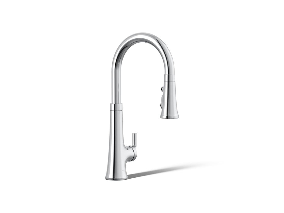 KOHLER K-23766 Tone Touchless pull-down kitchen sink faucet with three-function sprayhead, polished chrome