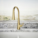 KOHLER K-23766 Tone Touchless pull-down kitchen sink faucet with three-function sprayhead, vibrant brushed moderne brass...