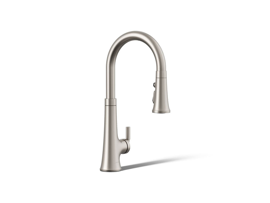 KOHLER K-23766 Tone Touchless pull-down kitchen sink faucet with three-function sprayhead, vibrant stainless
