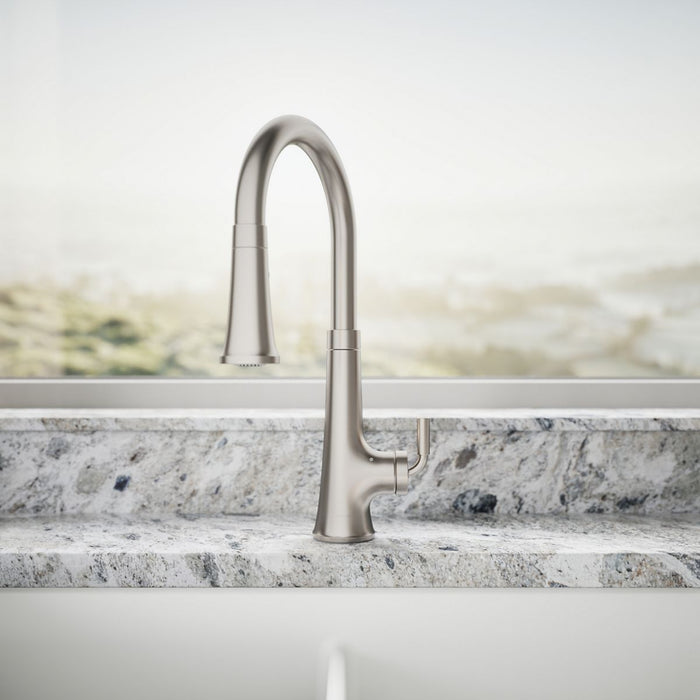 KOHLER K-23766 Tone Touchless pull-down kitchen sink faucet with three-function sprayhead, vibrant stainless - view 4