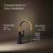 KOHLER K-23767 Tone Single-handle bar sink faucet, matte black with brushed moderne brass - view 5