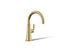 KOHLER K-23767 Tone Single-handle bar sink faucet, vibrant brushed moderne brass
