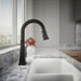 KOHLER K-23830 Riff Pull-down kitchen sink faucet with three-function sprayhead, matte black - view 2