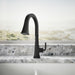 KOHLER K-23830 Riff Pull-down kitchen sink faucet with three-function sprayhead, matte black - view 4