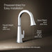 KOHLER K-23830 Riff Pull-down kitchen sink faucet with three-function sprayhead, polished chrome - view 5