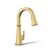 KOHLER K-23830 Riff Pull-down kitchen sink faucet with three-function sprayhead, vibrant brushed moderne brass - view 5