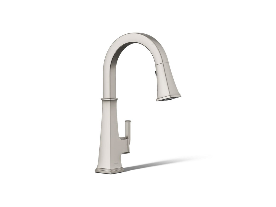 KOHLER K-23830 Riff Pull-down kitchen sink faucet with three-function sprayhead, vibrant stainless