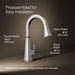 KOHLER K-23830 Riff Pull-down kitchen sink faucet with three-function sprayhead, vibrant stainless - view 5