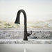 KOHLER K-23832 Riff Touchless pull-down kitchen sink faucet with three-function sprayhead, matte black - view 4