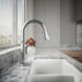 KOHLER K-23832 Riff Touchless pull-down kitchen sink faucet with three-function sprayhead, polished chrome - view 2