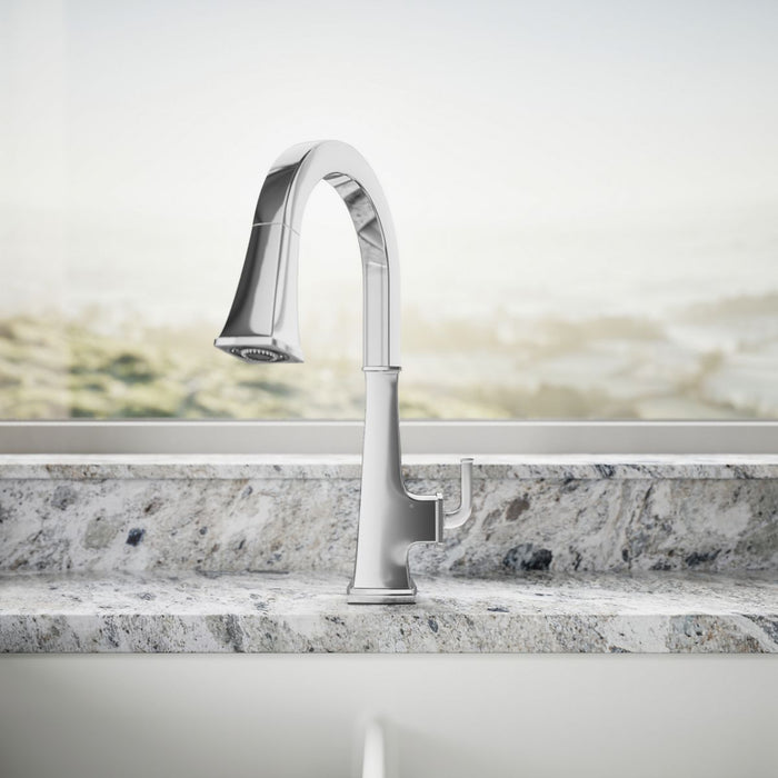 KOHLER K-23832 Riff Touchless pull-down kitchen sink faucet with three-function sprayhead, polished chrome - view 4