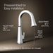 KOHLER K-23832 Riff Touchless pull-down kitchen sink faucet with three-function sprayhead, polished chrome - view 5