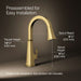 KOHLER K-23832 Riff Touchless pull-down kitchen sink faucet with three-function sprayhead, vibrant brushed moderne brass...