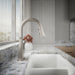 KOHLER K-23832 Riff Touchless pull-down kitchen sink faucet with three-function sprayhead, vibrant stainless - view 2