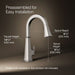 KOHLER K-23832 Riff Touchless pull-down kitchen sink faucet with three-function sprayhead, vibrant stainless - view 5