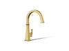 KOHLER K-23833 Riff Single-handle bar sink faucet, vibrant brushed moderne brass