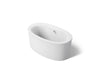 KOHLER K-24001-0 K-24001 Sunstruck 60" x 34" Freestanding Bath with Straight Shroud, white