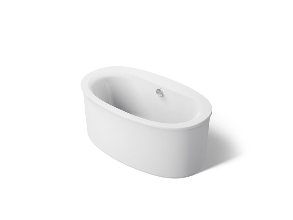 KOHLER K-24001-0 K-24001 Sunstruck 60" x 34" Freestanding Bath with Straight Shroud, white
