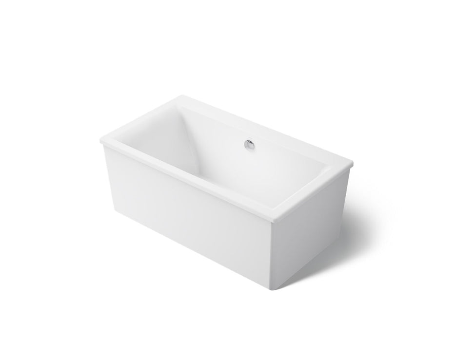 KOHLER K-24010-0 K-24010 Stargaze 60" x 34" Freestanding Bath with Straight Shroud, white