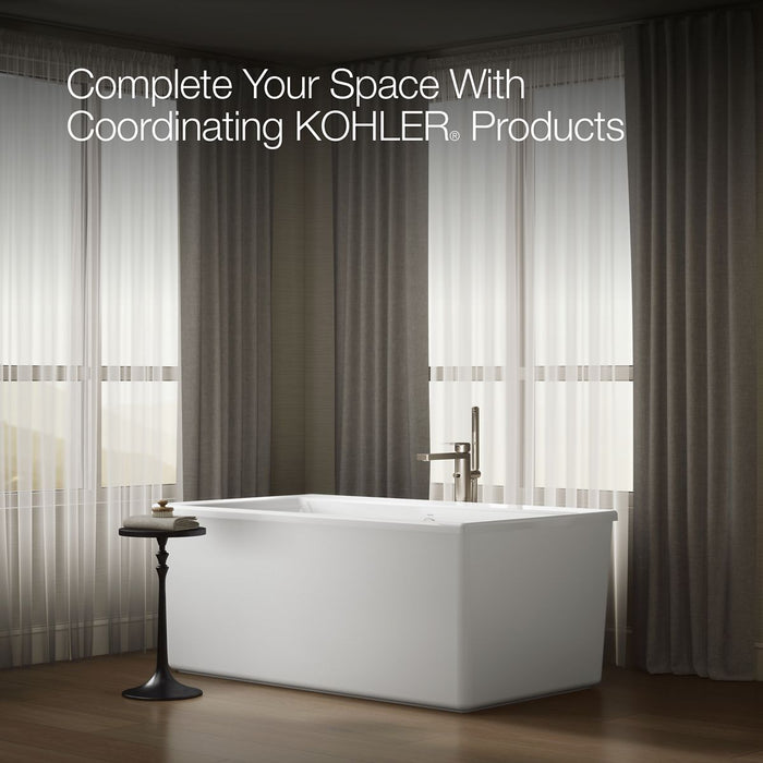 KOHLER K-24010-0 K-24010 Stargaze 60" x 34" Freestanding Bath with Straight Shroud, white - view 4