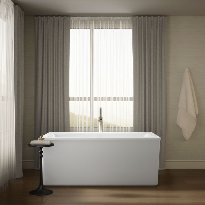 KOHLER K-24010-0 K-24010 Stargaze 60" x 34" Freestanding Bath with Straight Shroud, white - view 5