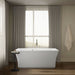 KOHLER K-24011-W1 Stargaze 60" x 34" freestanding bath with Bask heated surface and fluted shroud, white - view 4