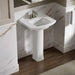 KOHLER K-24050-4 Kelston 23-3/4" Rectangular Pedestal Bathroom Sink, White - image focused on single product story
