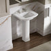 KOHLER K-24050-8 Kelston 23-3/4" Rectangular Pedestal Bathroom Sink, White - image focused on single product story