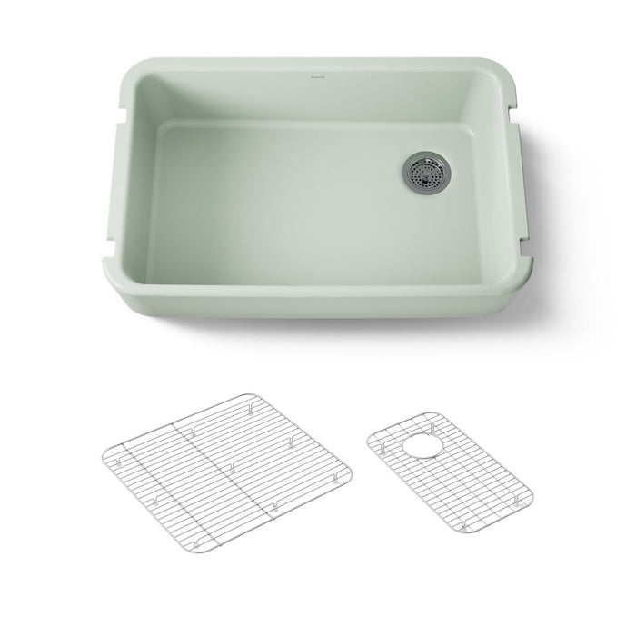 KOHLER K-24268 Ironridge 34" undermount single-bowl farmhouse kitchen sink
