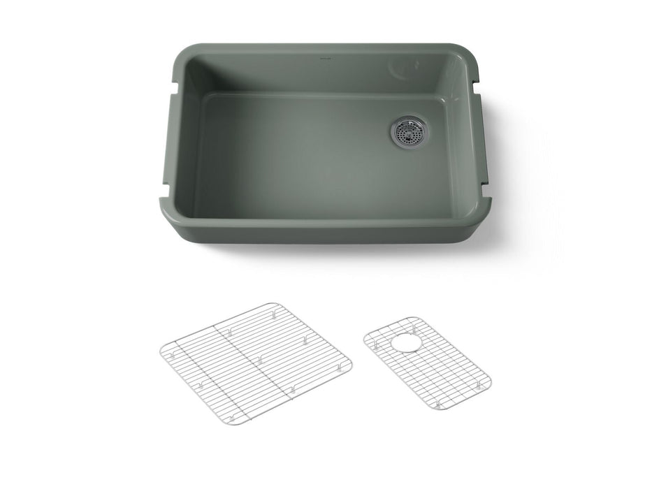 KOHLER K-24268 Ironridge 34" undermount single-bowl farmhouse kitchen sink