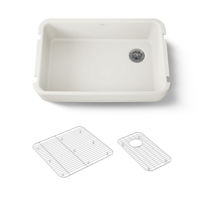 KOHLER K-24268 Ironridge 34" undermount single-bowl farmhouse kitchen sink