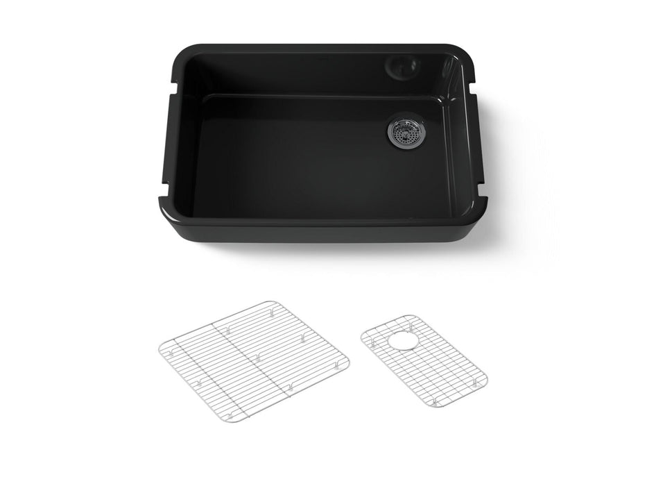 KOHLER K-24268 Ironridge 34" undermount single-bowl farmhouse kitchen sink