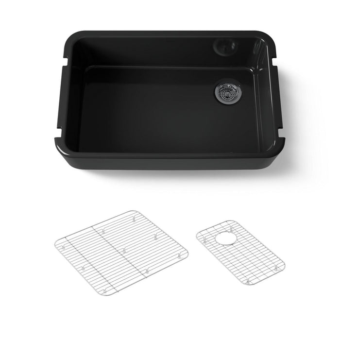KOHLER K-24268 Ironridge 34" undermount single-bowl farmhouse kitchen sink