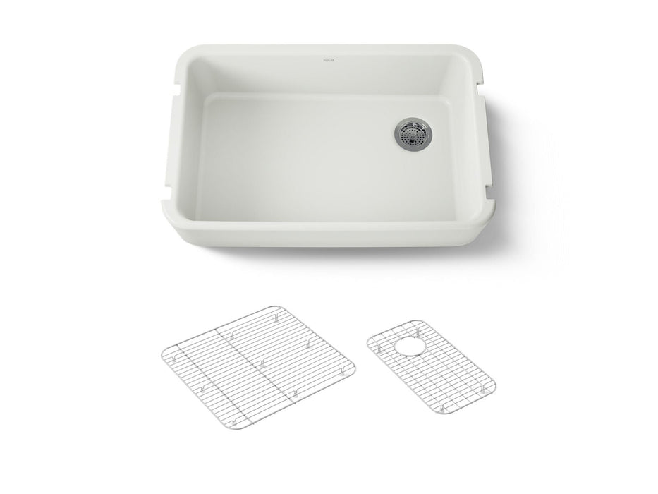 KOHLER K-24268 Ironridge 34" undermount single-bowl farmhouse kitchen sink